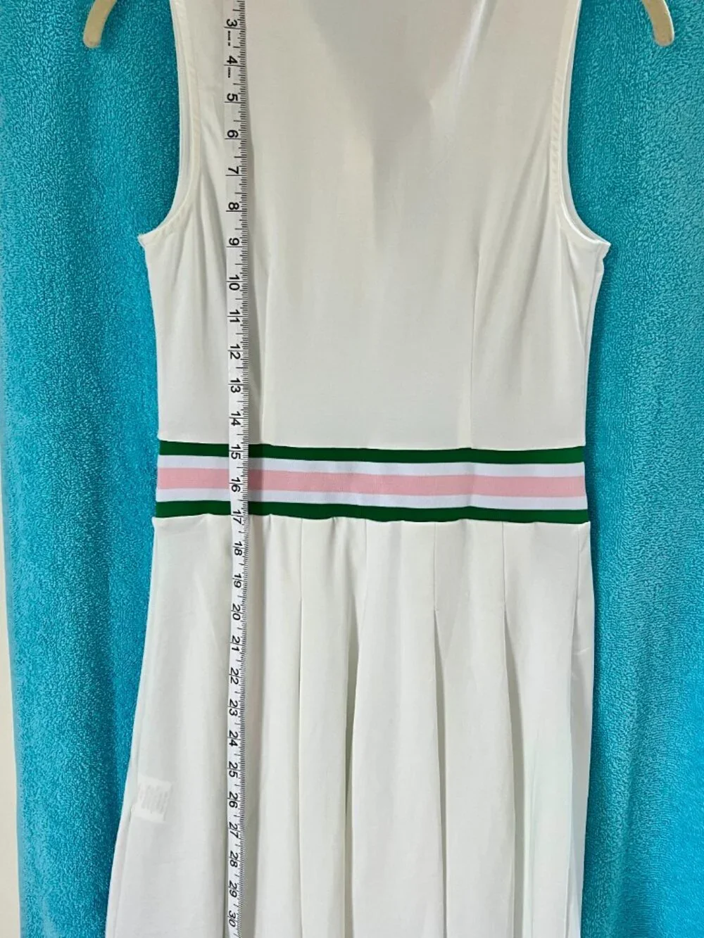 WBQ White Tennis Dress w/ Shorts | Pleated - Picture 4 of 9